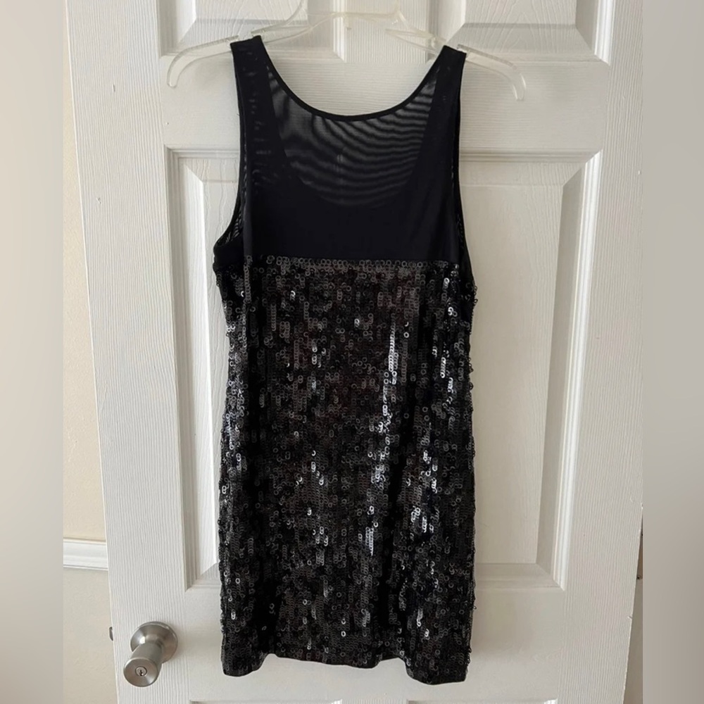 EXPRESS BLACK SEQUINS MINI DRESS